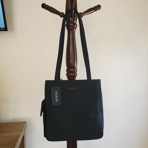 Vintage Guess black nylon shoulder bag‎ side pocket y2k nwt